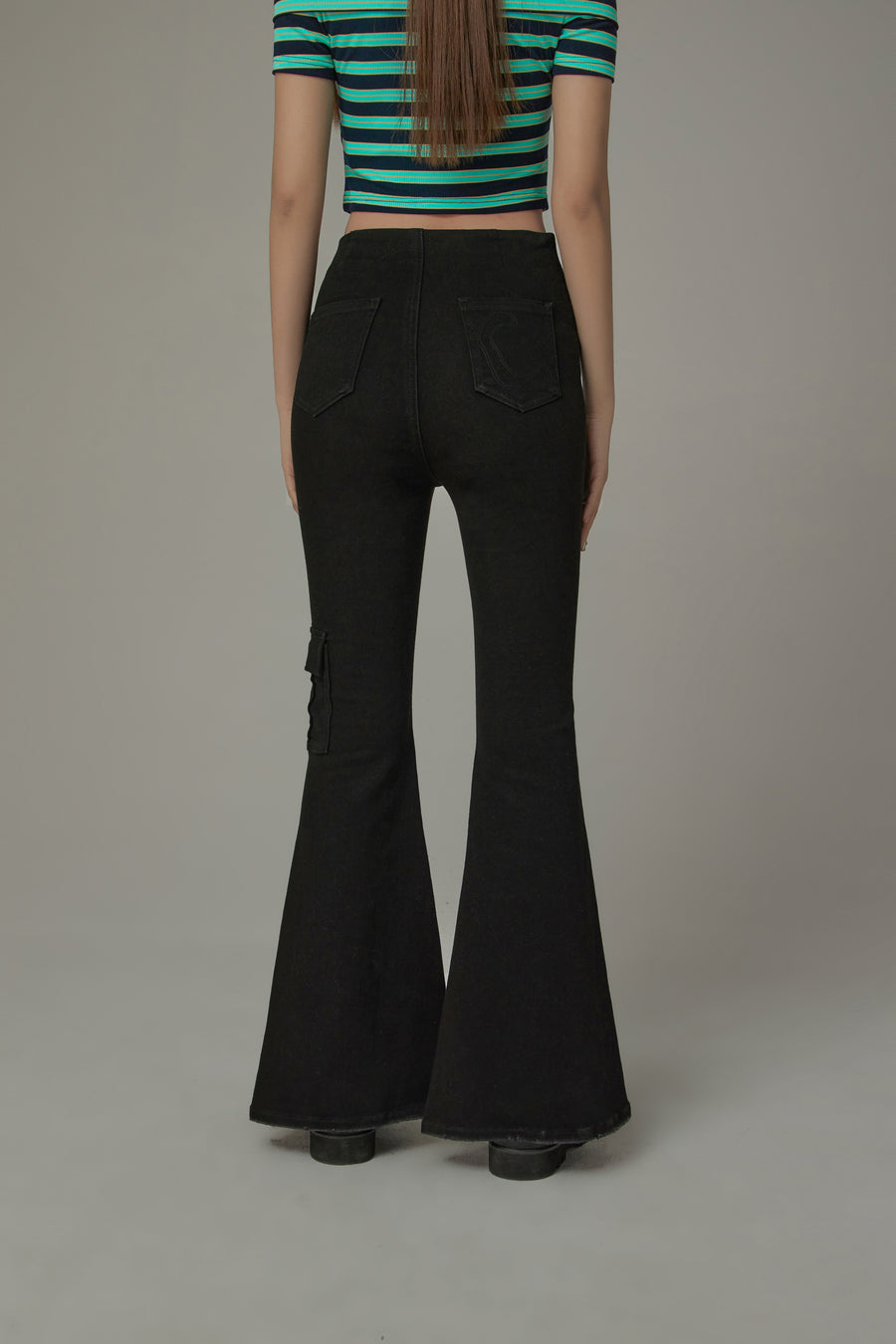 CHUU Zipper Slits Bootcut Pants