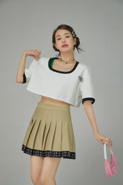 Boat-Neck Loosefit Crop Top