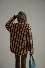 Vintage Check Loose Fit Boyfriend Shirt