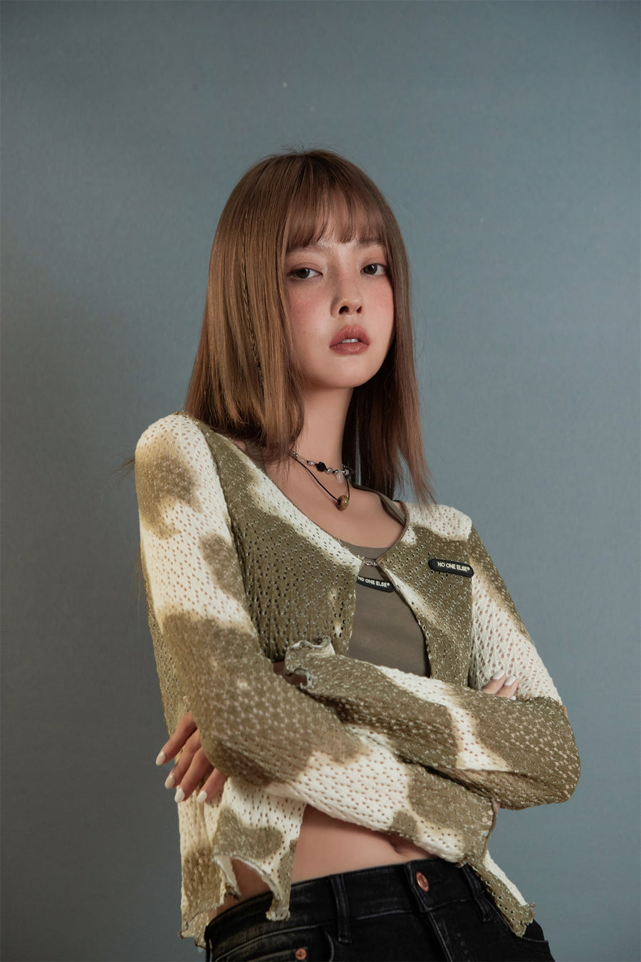 CHUU Camo Cardigan