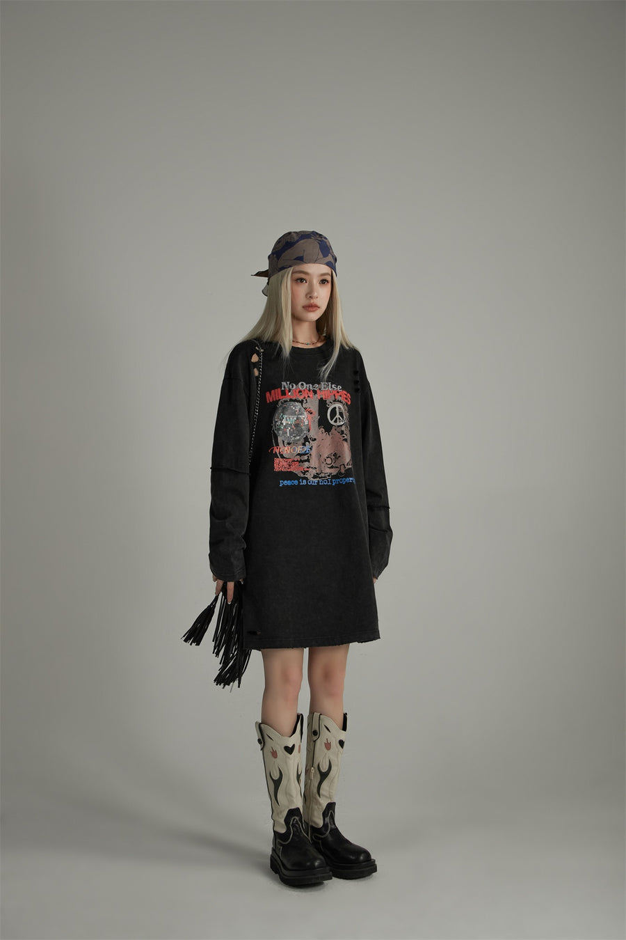 CHUU Million Hippies Sweatshirt Dress