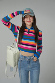 A Dose Of Happiness Rainbow Stripe Knit Top