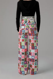 Front N Center Patchwork Wide Jeans