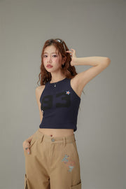 Star Number Slim Sleeveless Top