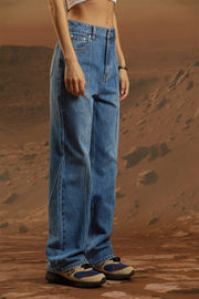 Washed Wide Line Denim Jeans