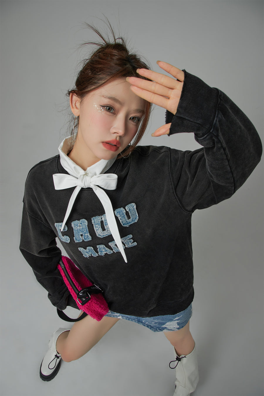 CHUU Chuu Made Washed Loose Fit Sweatshirt