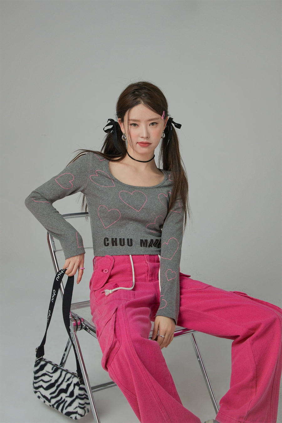 CHUU Take Me For A Ride U-Neck Cropped T-Shirt