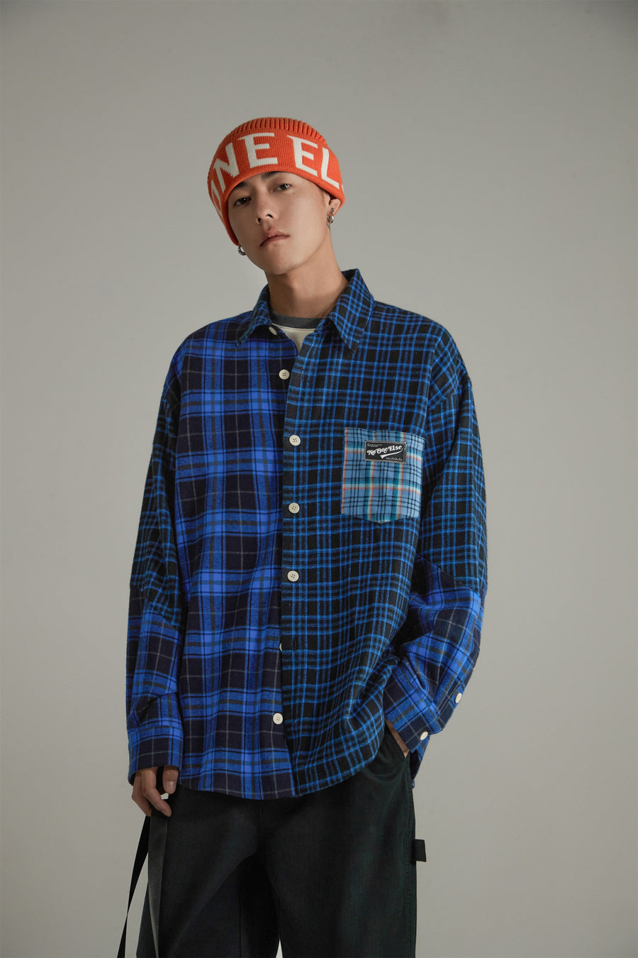 CHUU Vintage Check Loose Fit Shirt