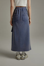 Side Pocket A-Line Sport Maxi Skirt