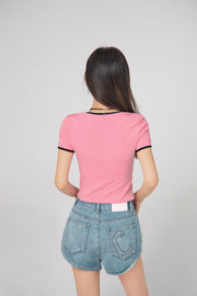 Square Simple Line T-Shirt