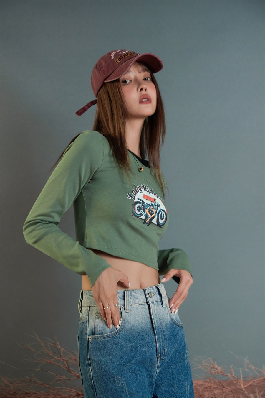 CHUU Lady Rider Crop Top