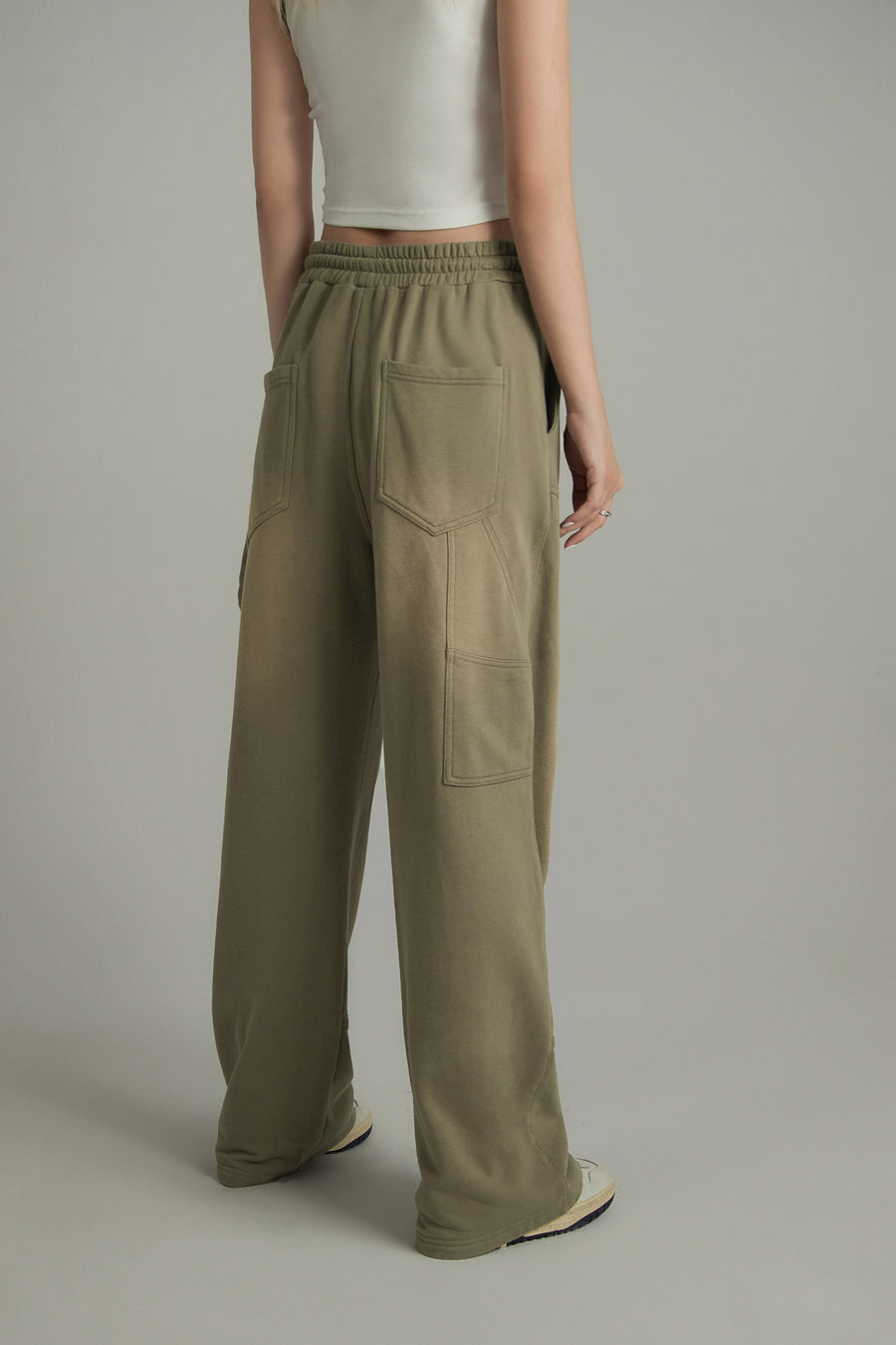 CHUU String Straight Casual Pants