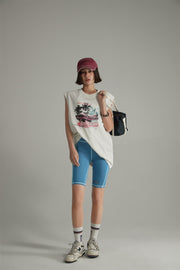 Line Point Biker Shorts