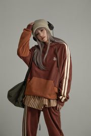 Color Matching Oversize Hoodie