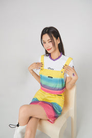 Rainbow Cropped Overall Top