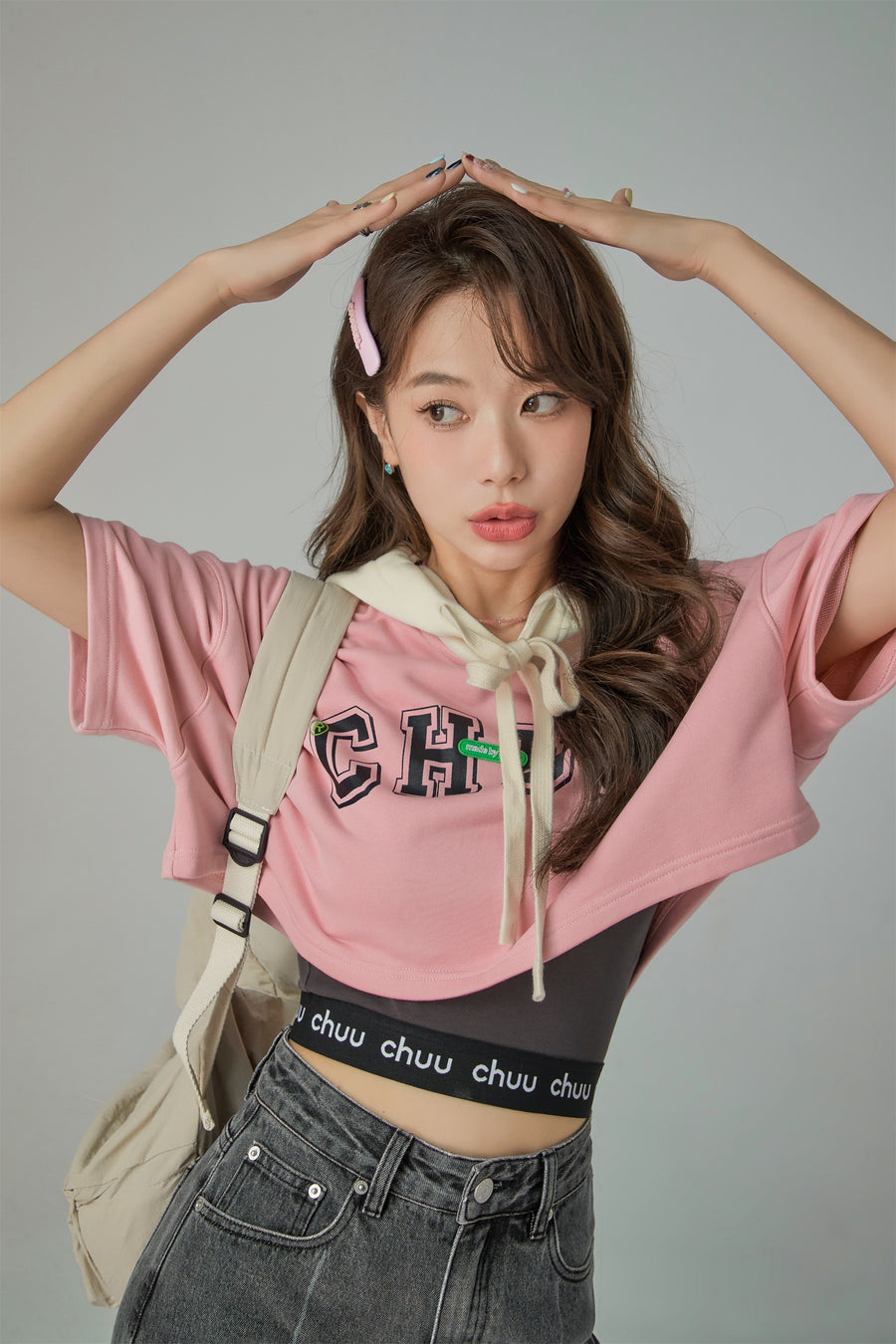 CHUU Sporty Chuu Logo Loose Fit Hoodie