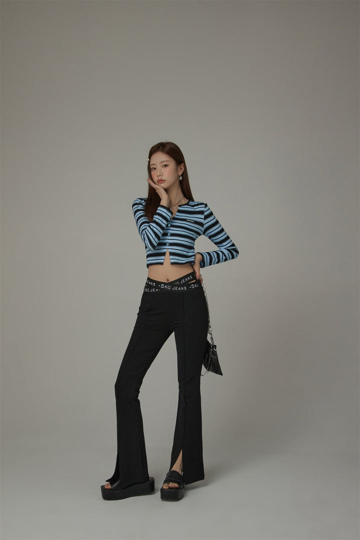 Slit Cropped T-Shirt