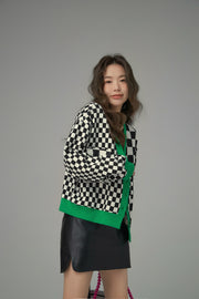 See The Bigger Picture Checkered Cardigan