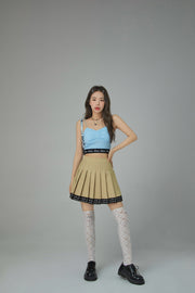 Hem Band Mini Tennis Pleated Skirt