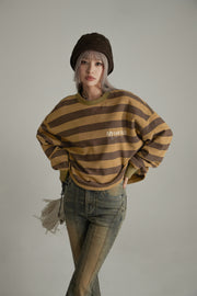 Stripe Loose Fit Sweatshirt