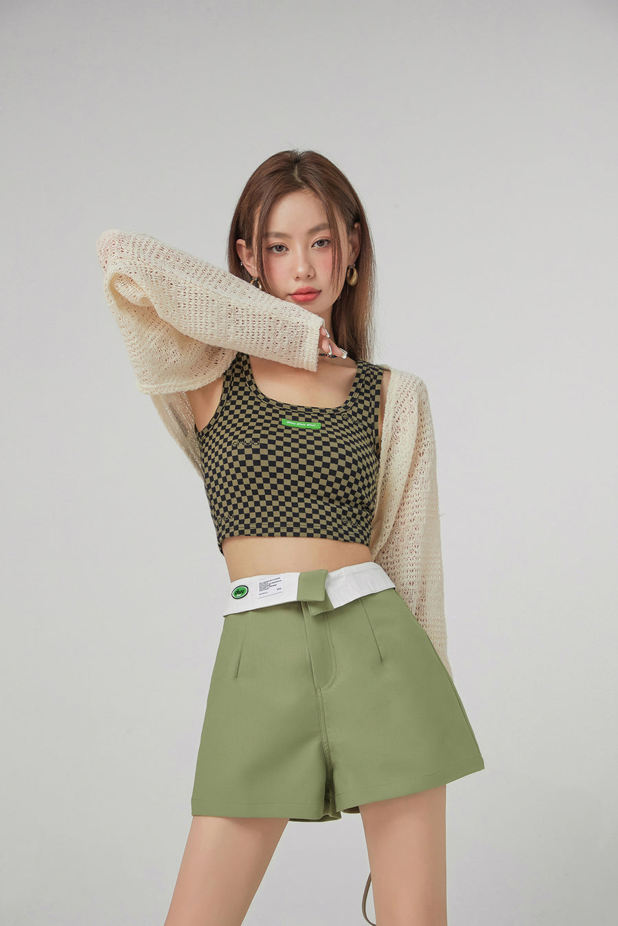 CHUU Color Banding Wide Shorts