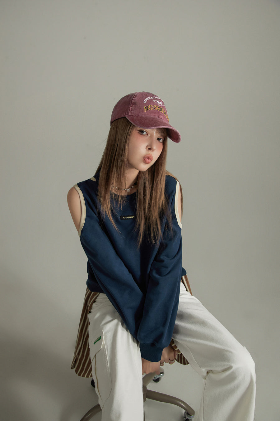 CHUU Noe Embroidered Ball Cap Hat