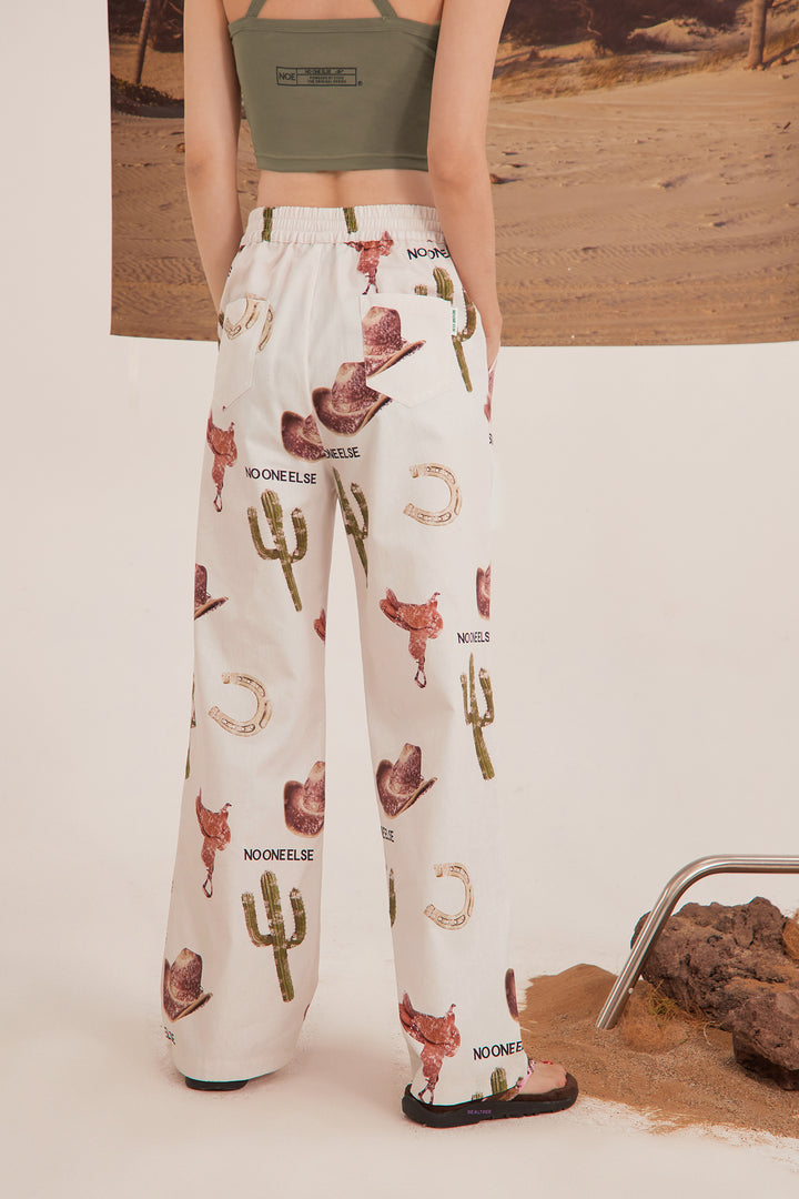 Holiday Cactus Wide Pants