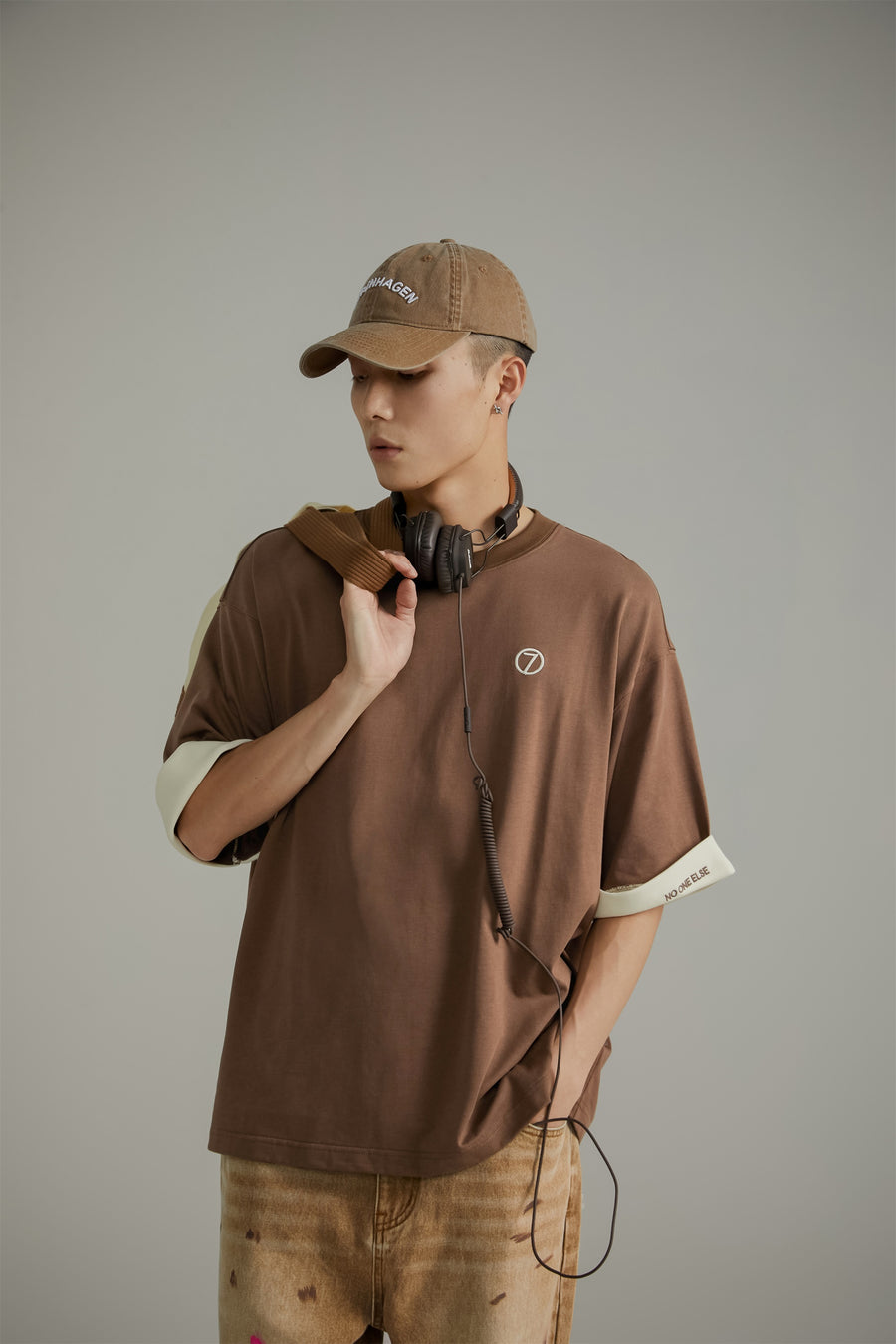 CHUU Line Color Loose Fit T-Shirt