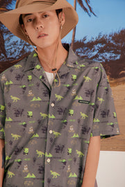 Dinosaur Print Short Sleeve Shirt