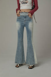 Washed Bootcut Denim Jeans