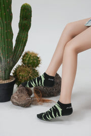 Green Zebra Fake Socks