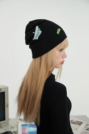 Noe Label Print Beanie