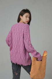 Parties They Throw Pretzel Round Knit Sweater