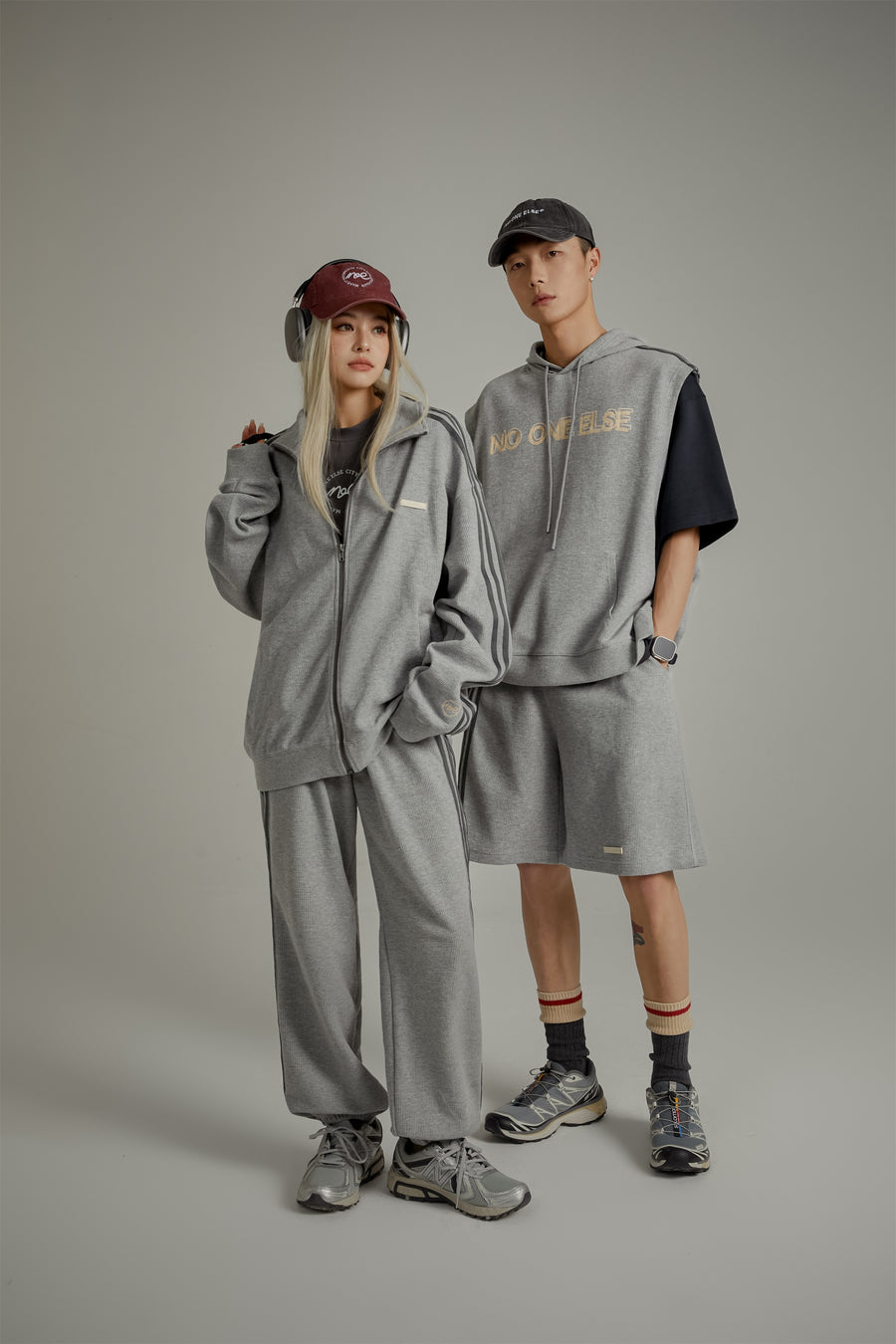 CHUU Casual Waffle Loose Fit Jogger Sweatpants