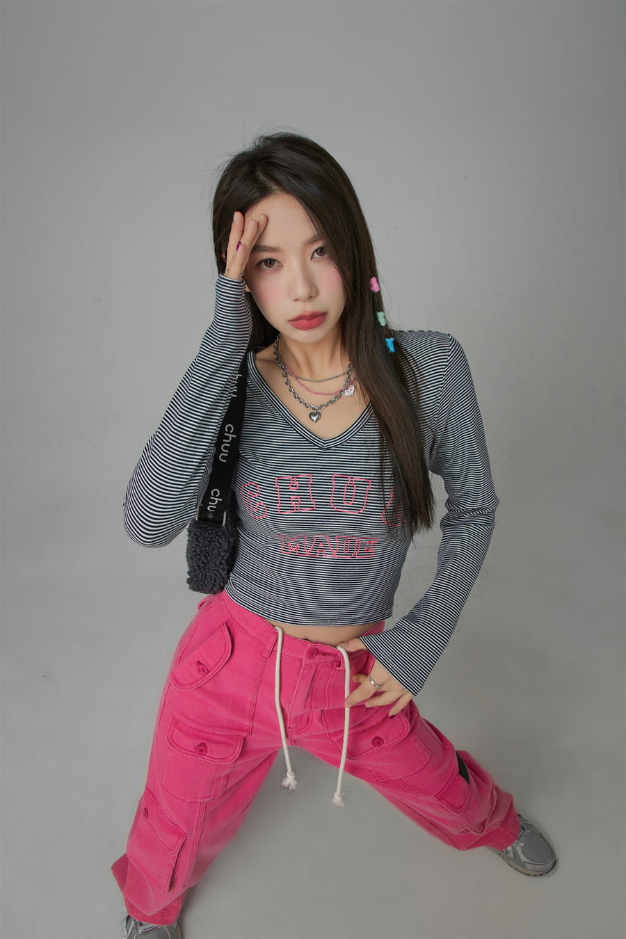 CHUU Lets Play Ball Cropped T-Shirt