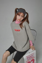 Chuu Sweet Heart Round Neck T-Shirt