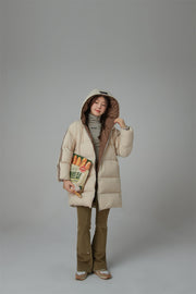 Duck Down Hooded Padded Coat