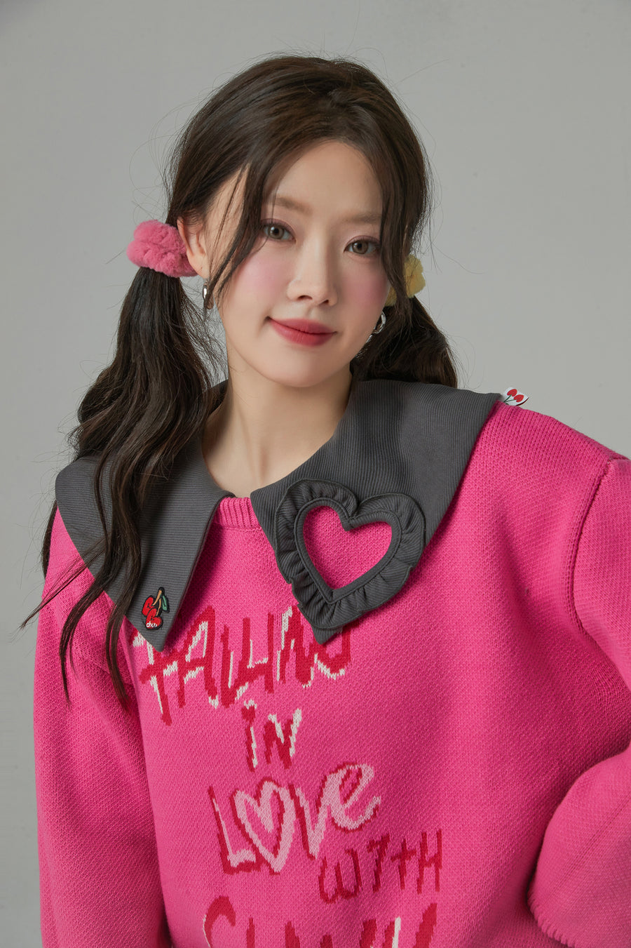 CHUU You And I Loose Fit Long Sleeve Knit Sweater