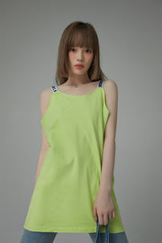 Size Doesnt Matter Straps Loose Fit Sleeveless Top