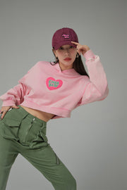 Chuu Baby Heart Crop Hoodie