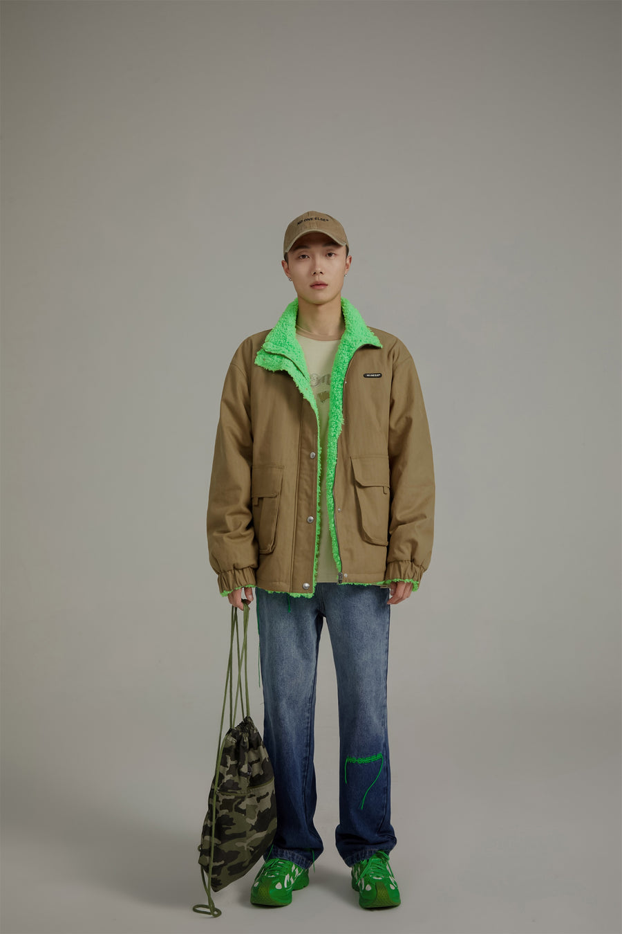 CHUU Reversible Fleece Zip-Up Jacket