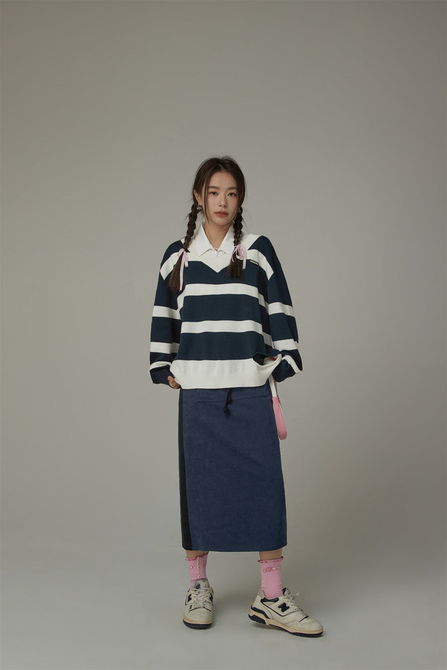 CHUU Two Toned String Skirt