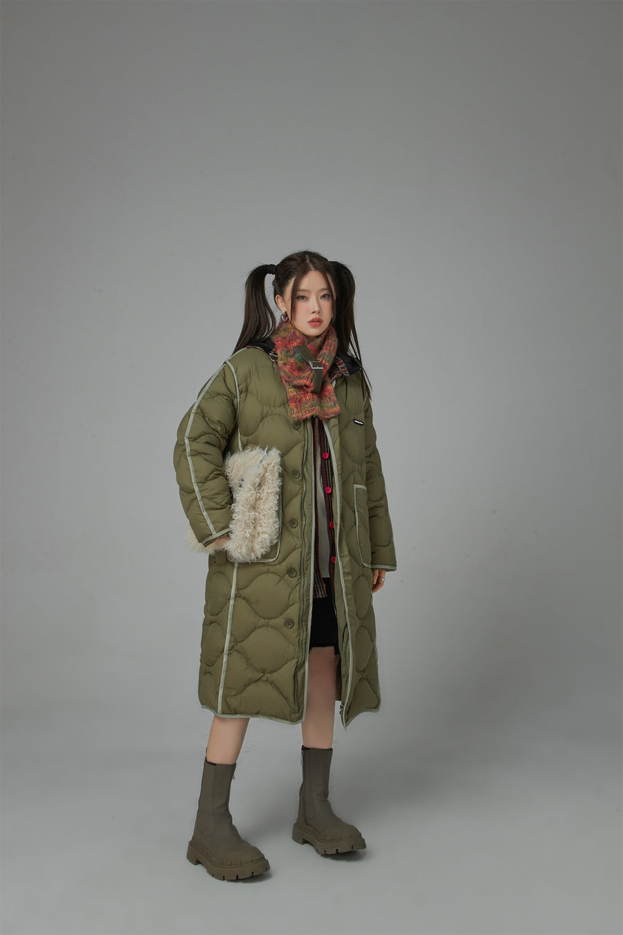 CHUU I Got Up Cozy Quilted Padding Coat