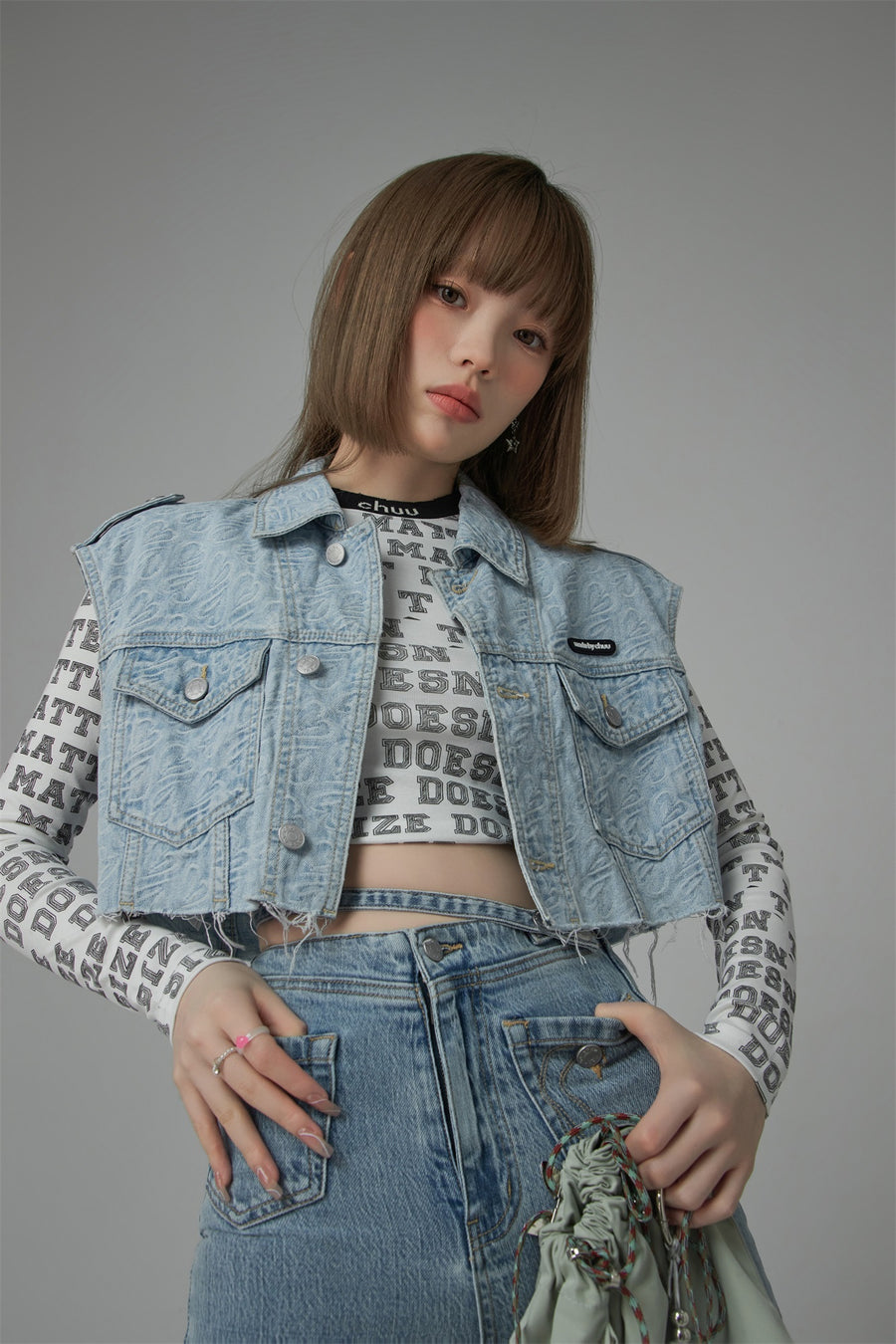 CHUU Loose Fit Denim Vest