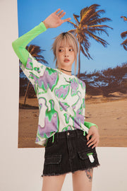 Outerspace Print Loosefit T-Shirt