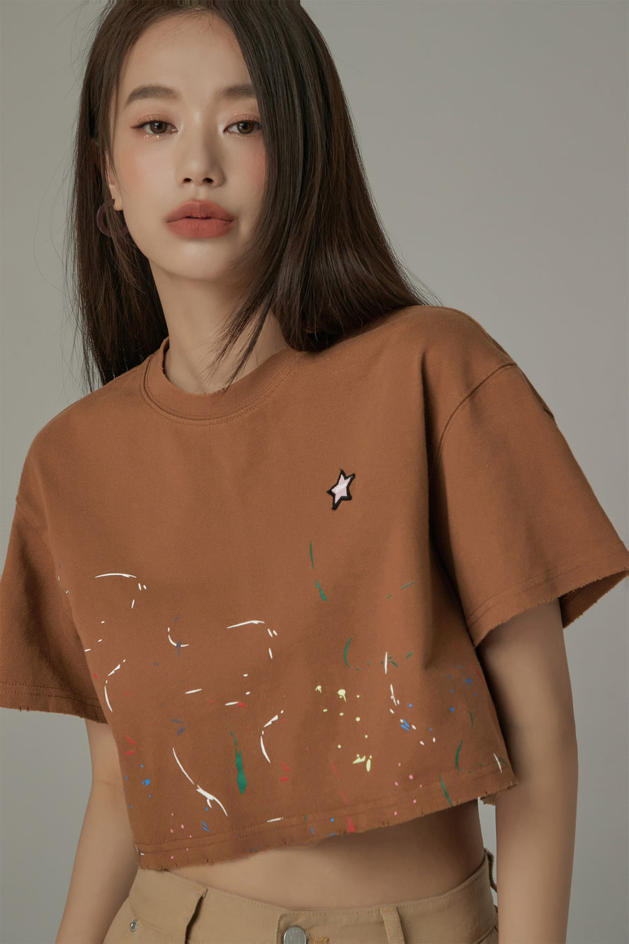 CHUU Cropped Loose Fit T-Shirt