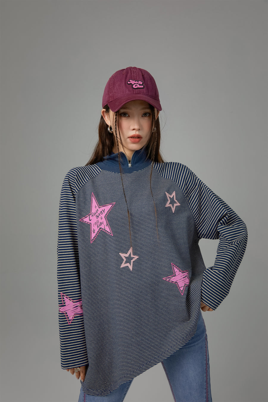 CHUU Morning Motivation Star Stripe T-Shirt