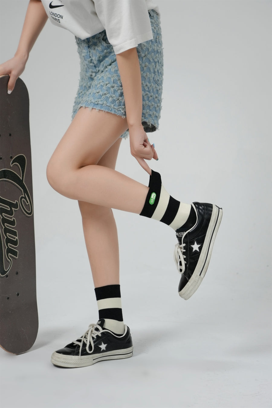 CHUU Taking Control Color Stripe Socks