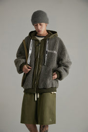 Fleece Loose Fit Hoodie Jacket