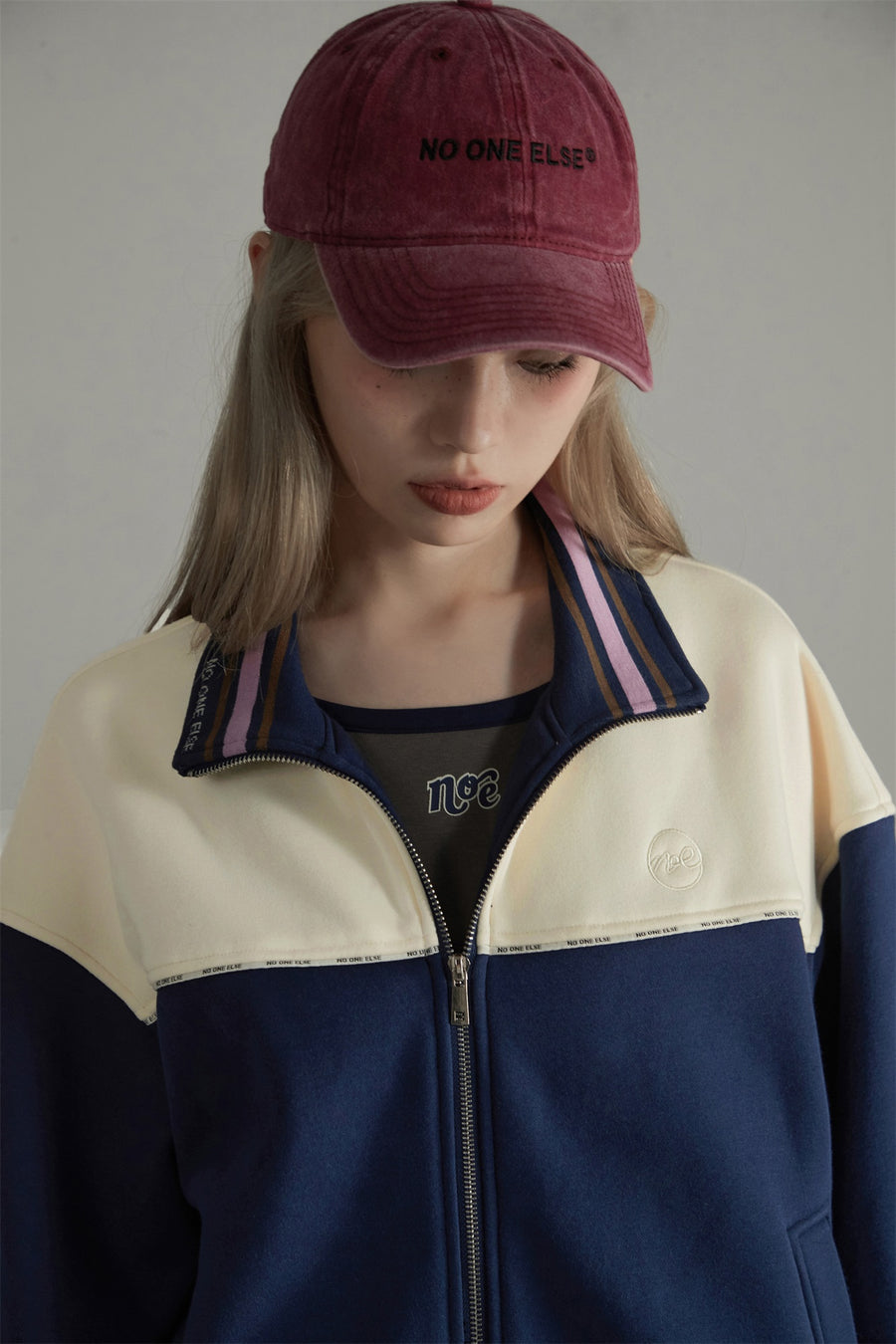 CHUU Color Matching Zip-Up Jacket